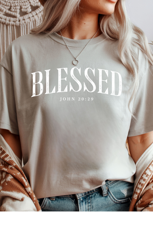 Wholesale Lilac Lane - Blessed #3 - Ice Grey Gildan Tee