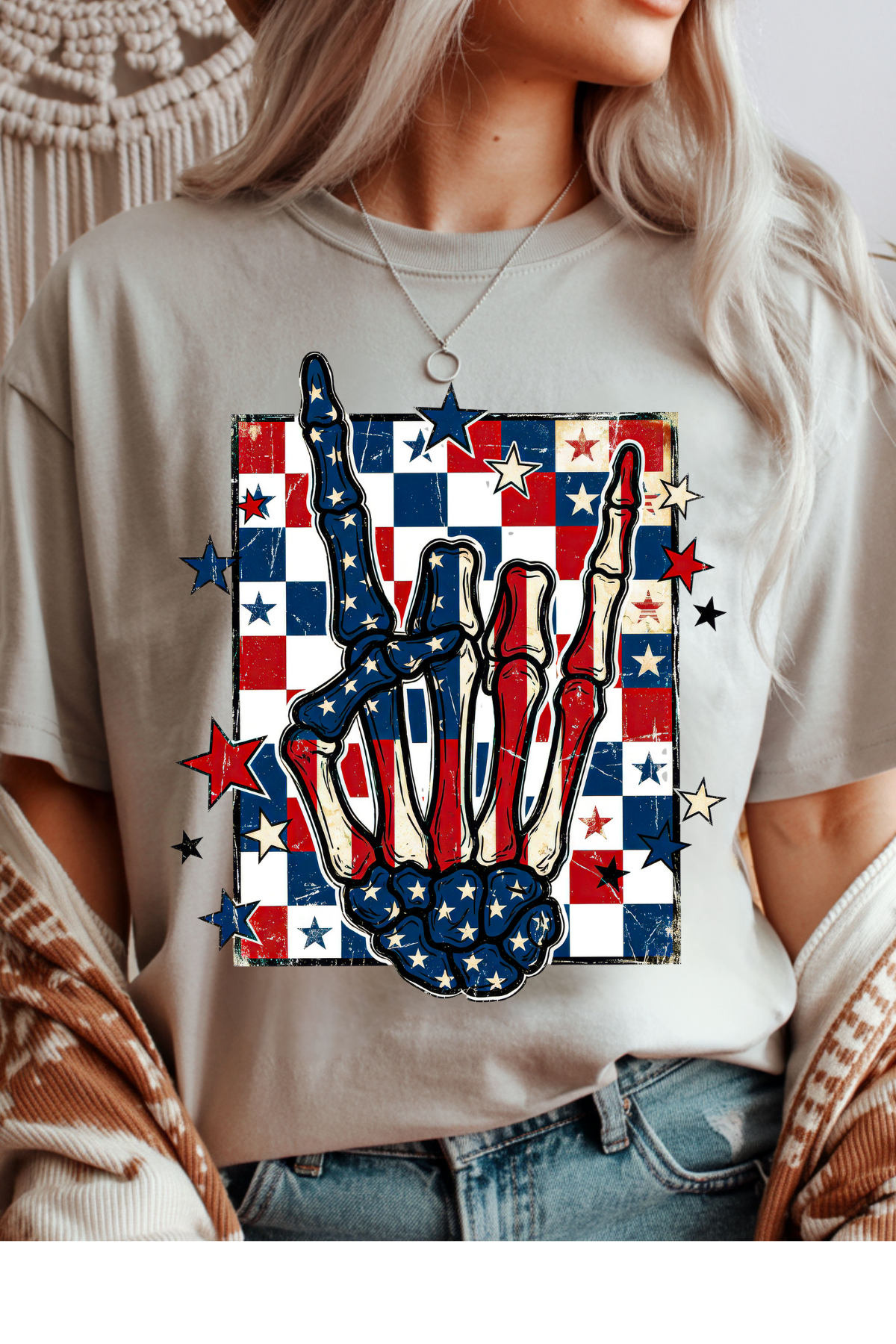 Wholesale Memorial Day - American Rock N Roll #2 - Ice Grey Gildan Tee