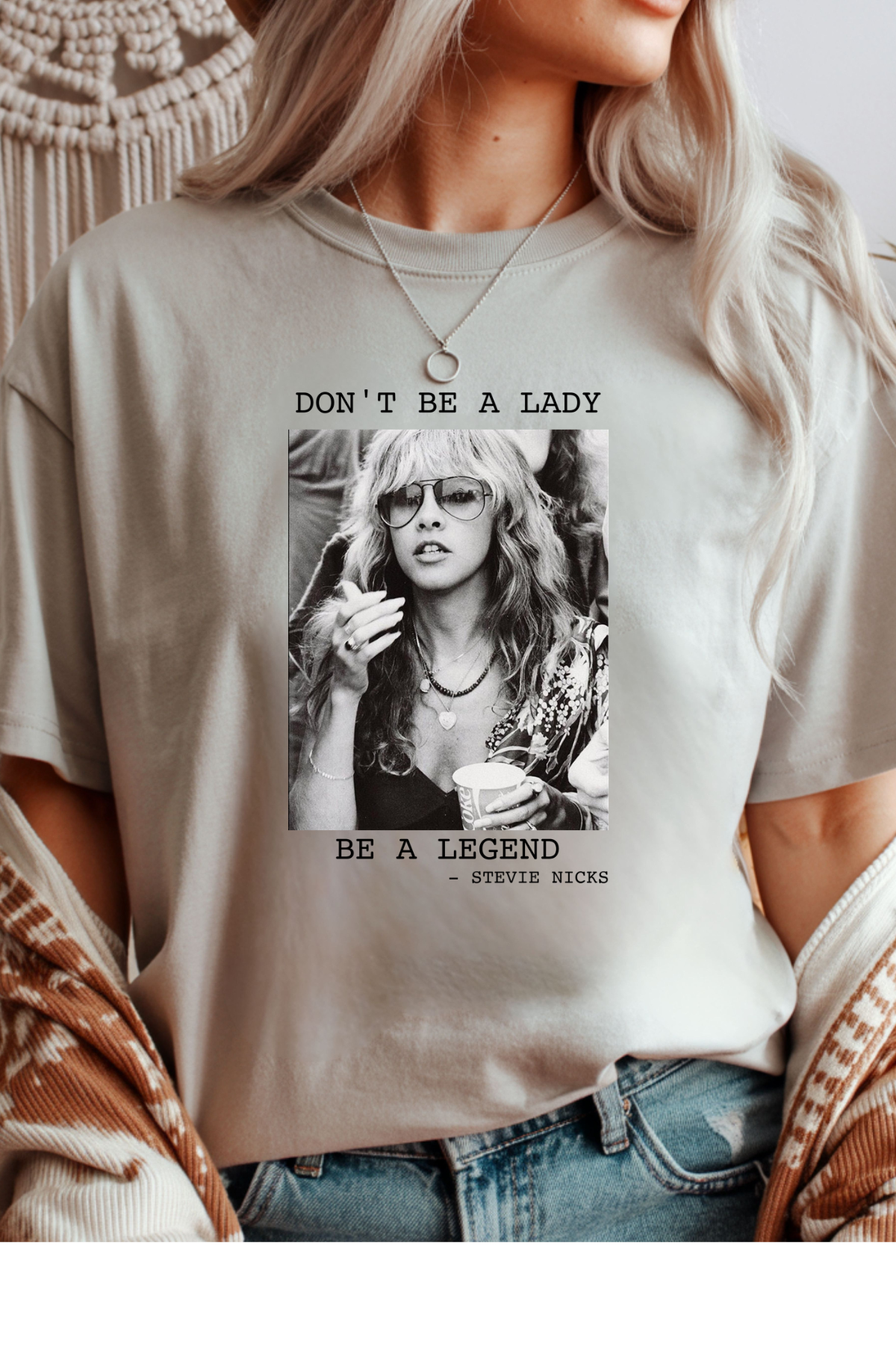 Wholesale Xmas #1 Red - Stevie Nicks #7 - Ice Grey Gildan Tee