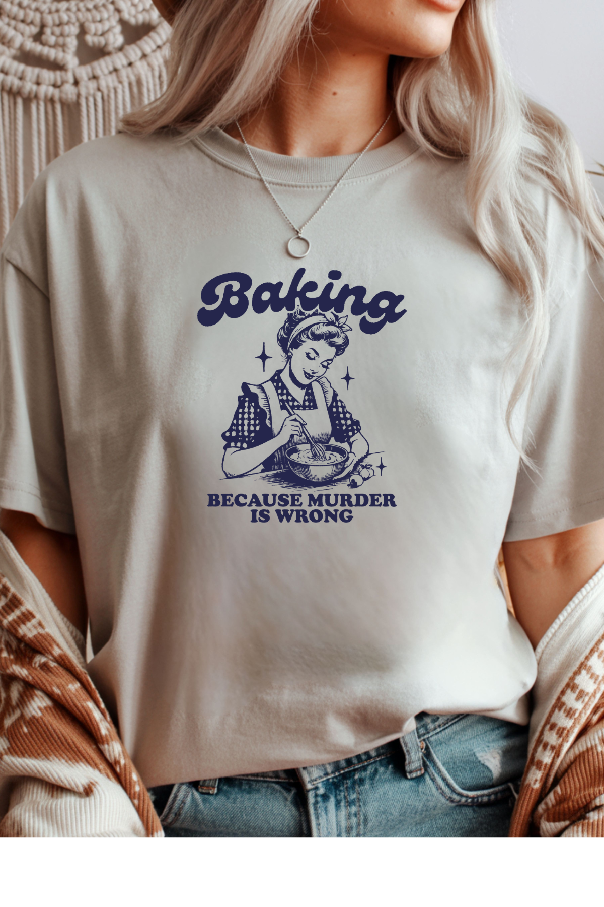 Wholesale Flower Power - Baking #7 - Ice Grey Gildan Tee