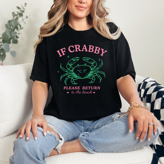 Wholesale If Crabby Graphic Tee - Ready to Ship - Black Tee