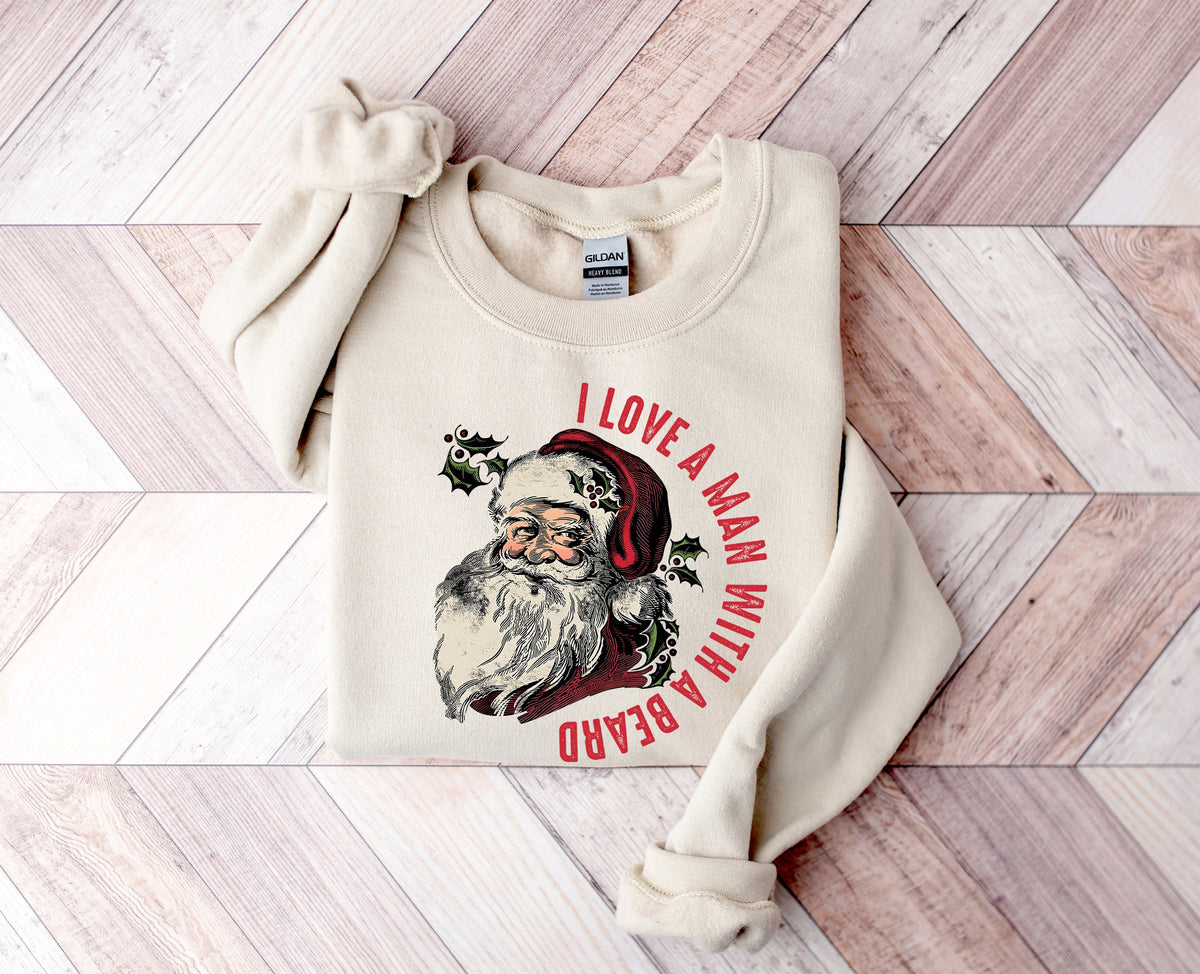 Wholesale I Love a Man With a Beard Graphic Tee - Grey Tee