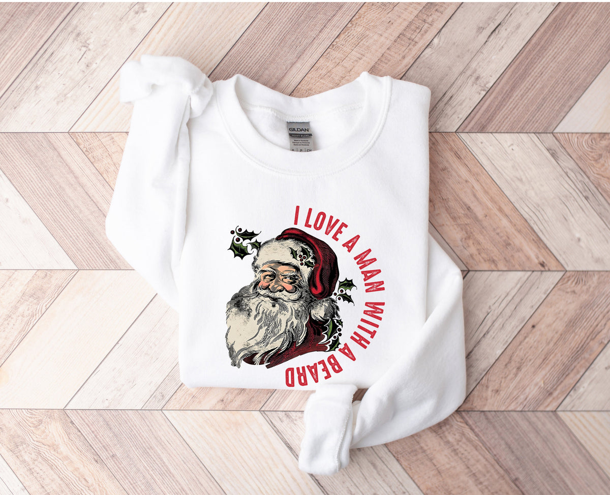 Wholesale I Love a Man With a Beard Graphic Tee - Sand Sweatshirt