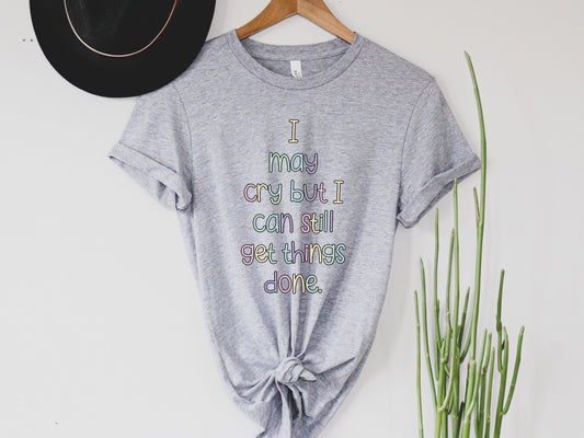 Wholesale I May Cry Graphic Tee - White