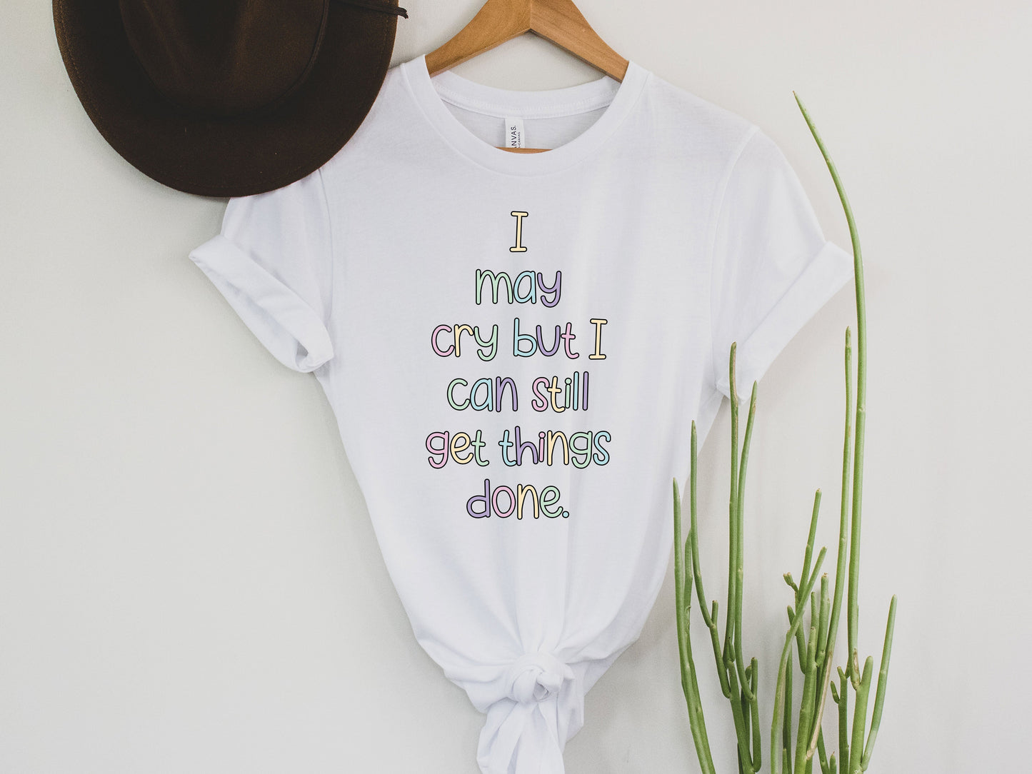 Wholesale I May Cry Graphic Tee - Grey