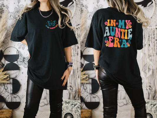 Wholesale In My Aunt Era Graphic Tee - Black Tee