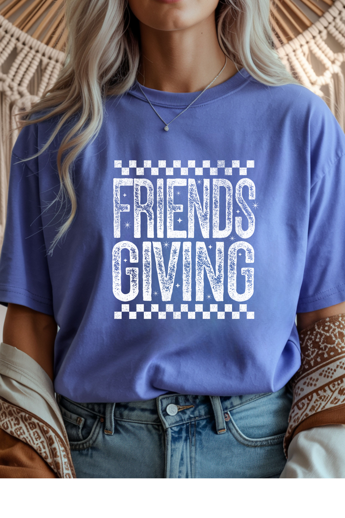 Wholesale Golden Hour - Friends Giving #5 - Iris Gildan Tee