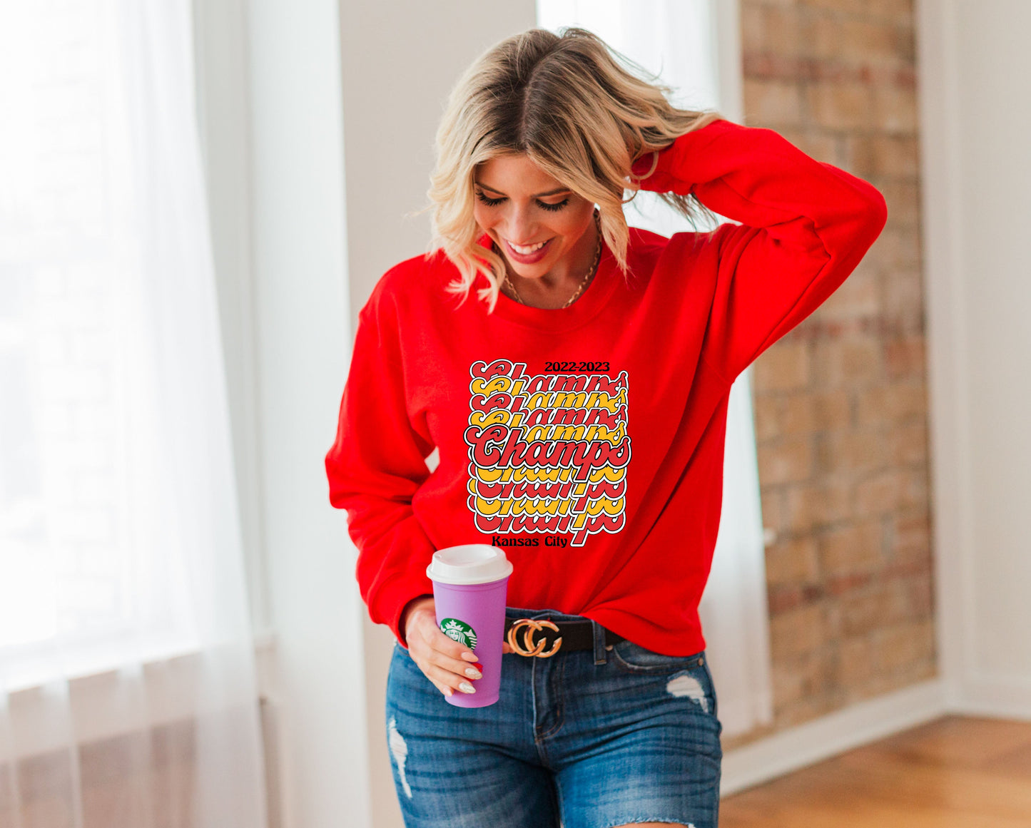 Wholesale KC Champs Graphic Tee - Gold Tee