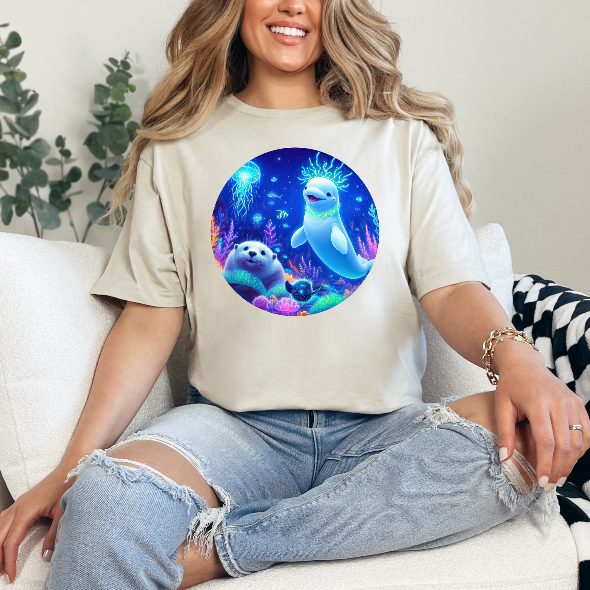 Wholesale Lagoon Whisper 1 Graphic Tee - Sand Tee