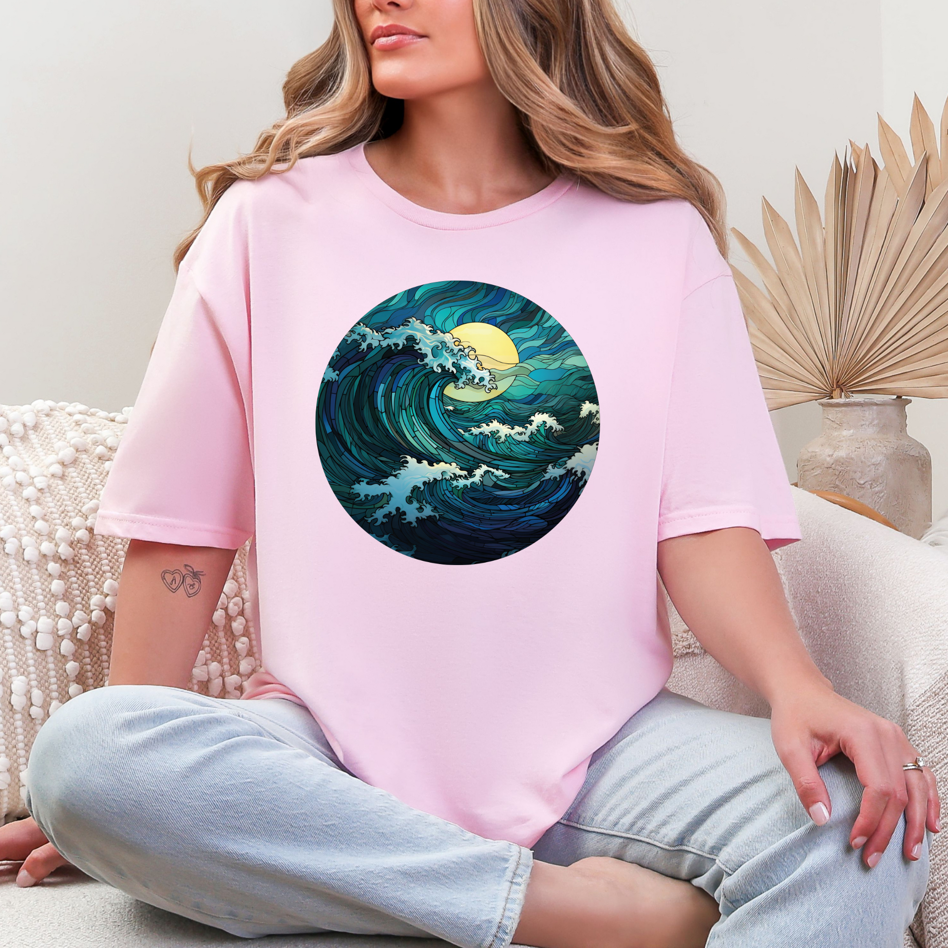 Wholesale Lagoon Whisper 10 Graphic Tee - Light Pink Tee