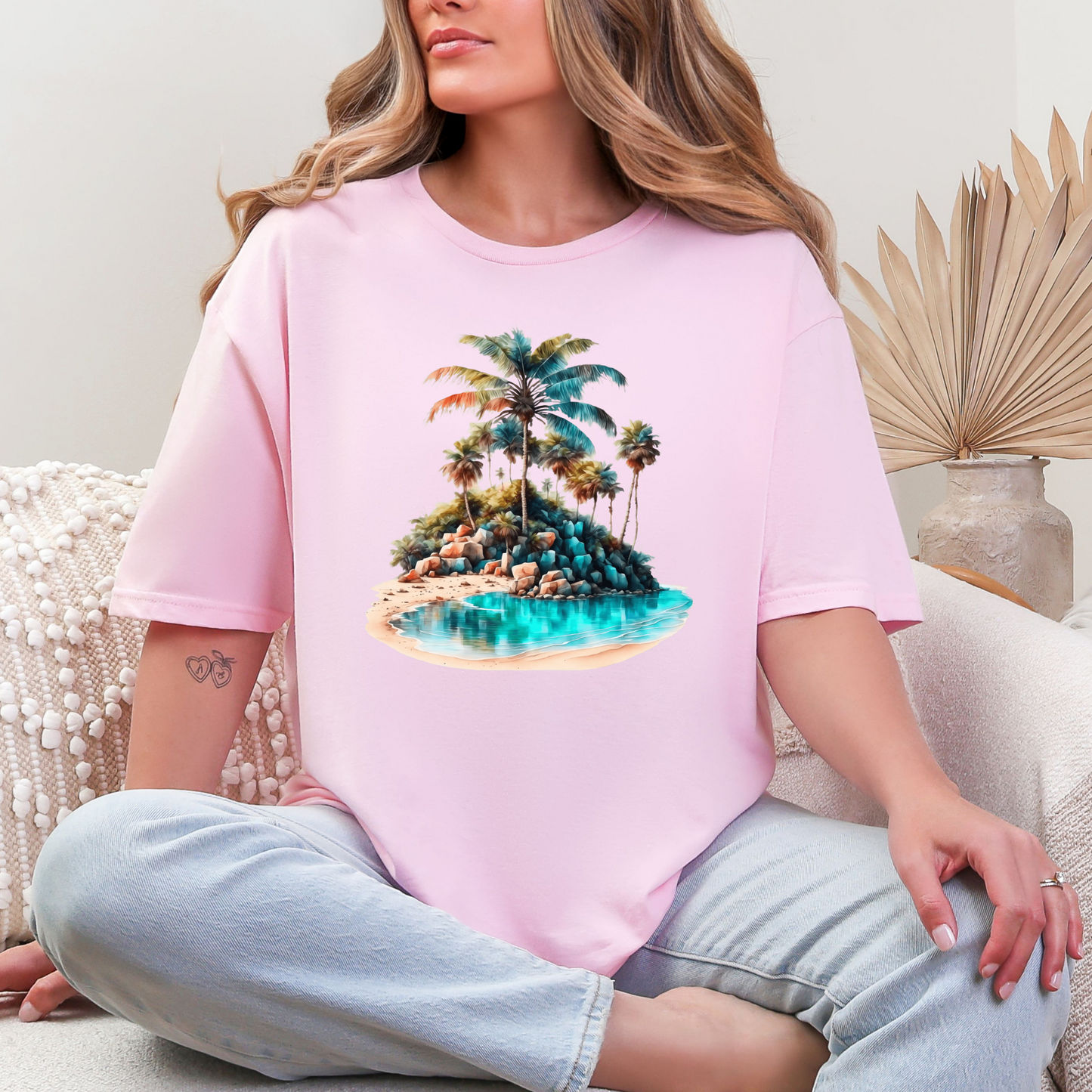 Wholesale Lagoon Whisper 2 Graphic Tee - Light Pink Tee