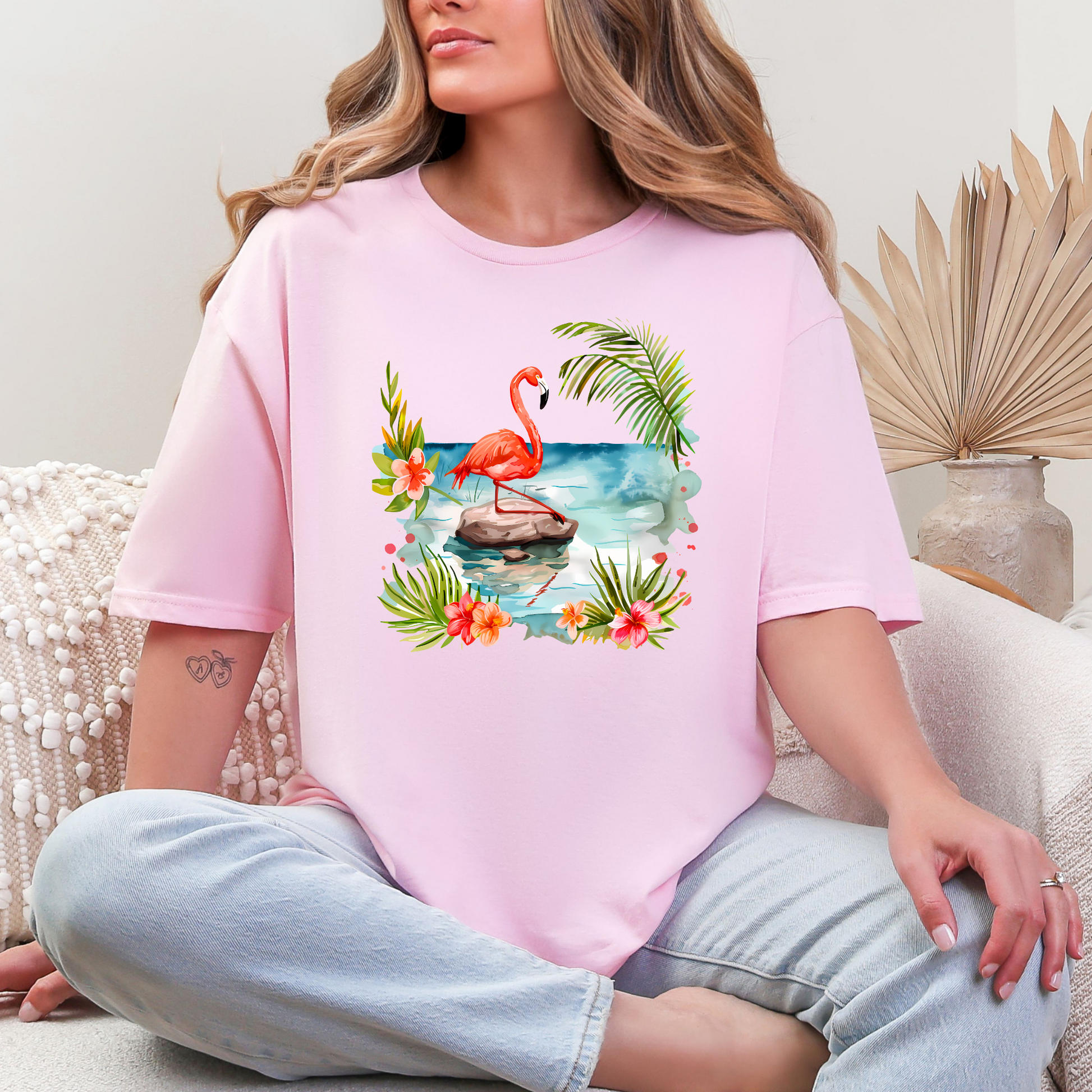Wholesale Lagoon Whisper 3 Graphic Tee - Light Pink Tee