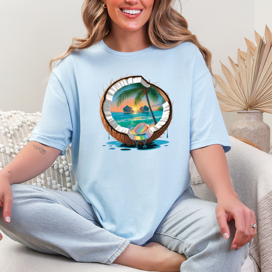 Wholesale Lagoon Whisper 5 Graphic Tee - Light Blue Tee