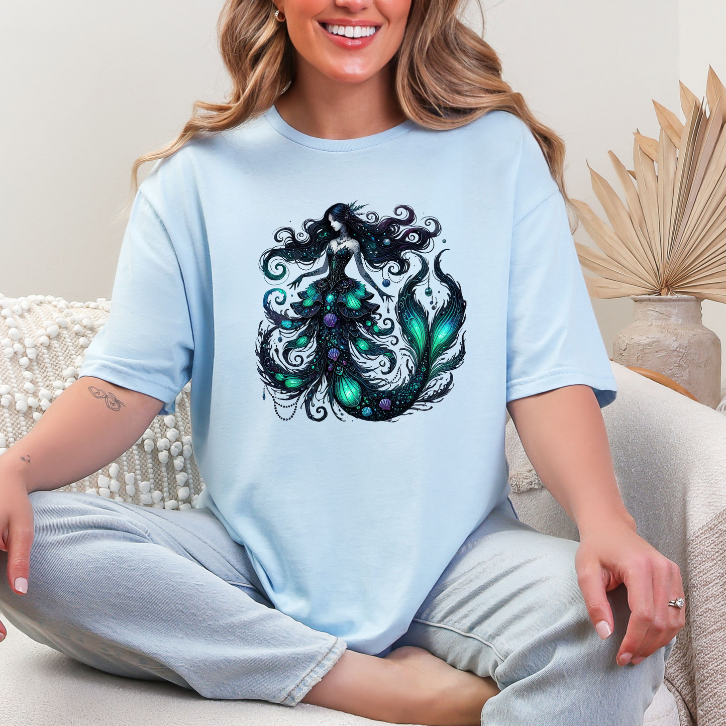 Wholesale Lagoon Whisper 7 Graphic Tee - Light Blue Tee