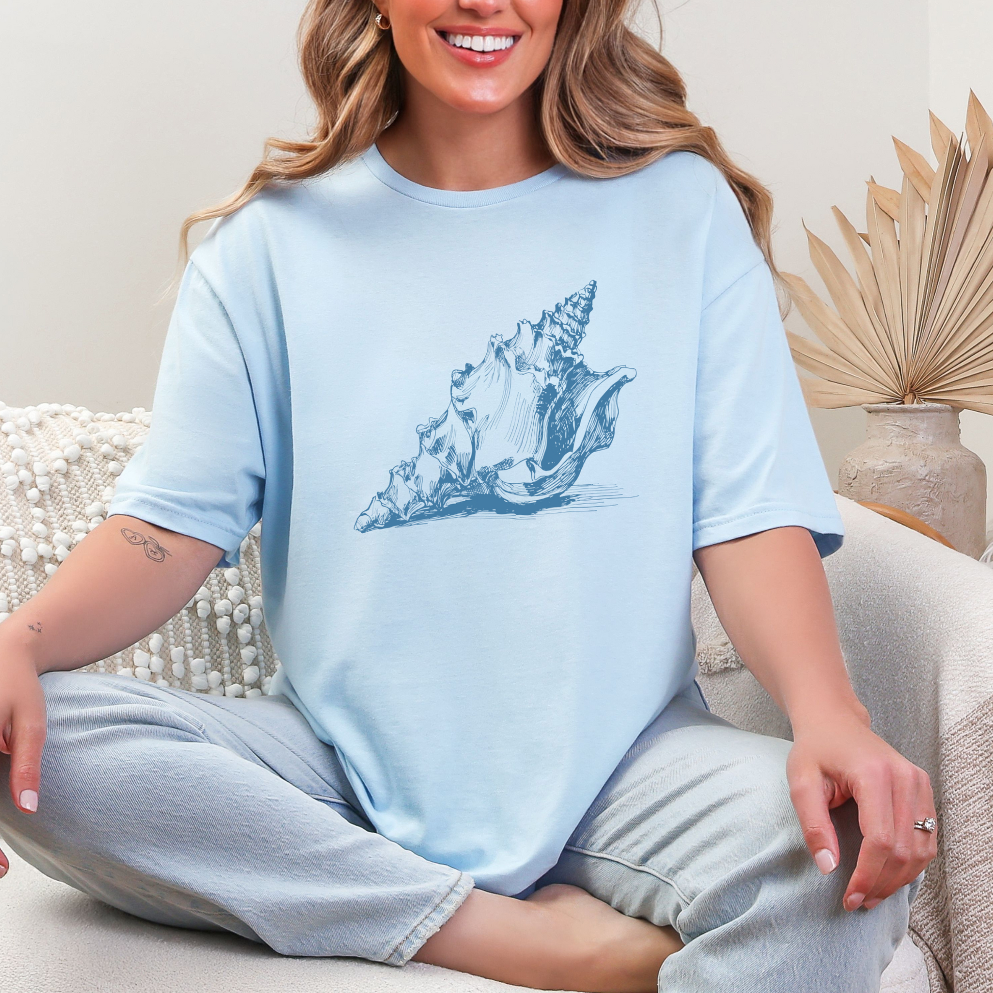 Wholesale Lagoon Whisper 8 Graphic Tee - Light Blue Tee