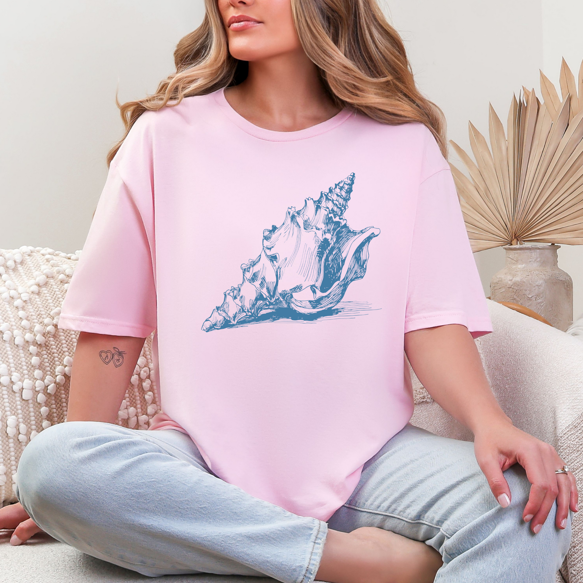 Wholesale Lagoon Whisper 8 Graphic Tee - Light Pink Tee
