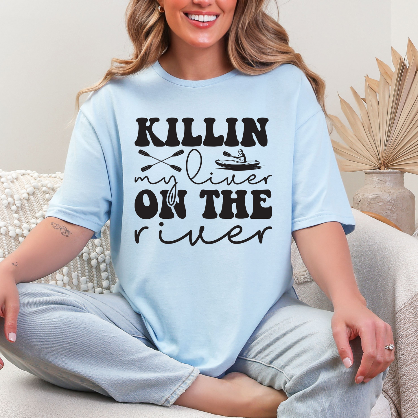 Wholesale Lagoon Whisper 9 Graphic Tee - Light Blue Tee
