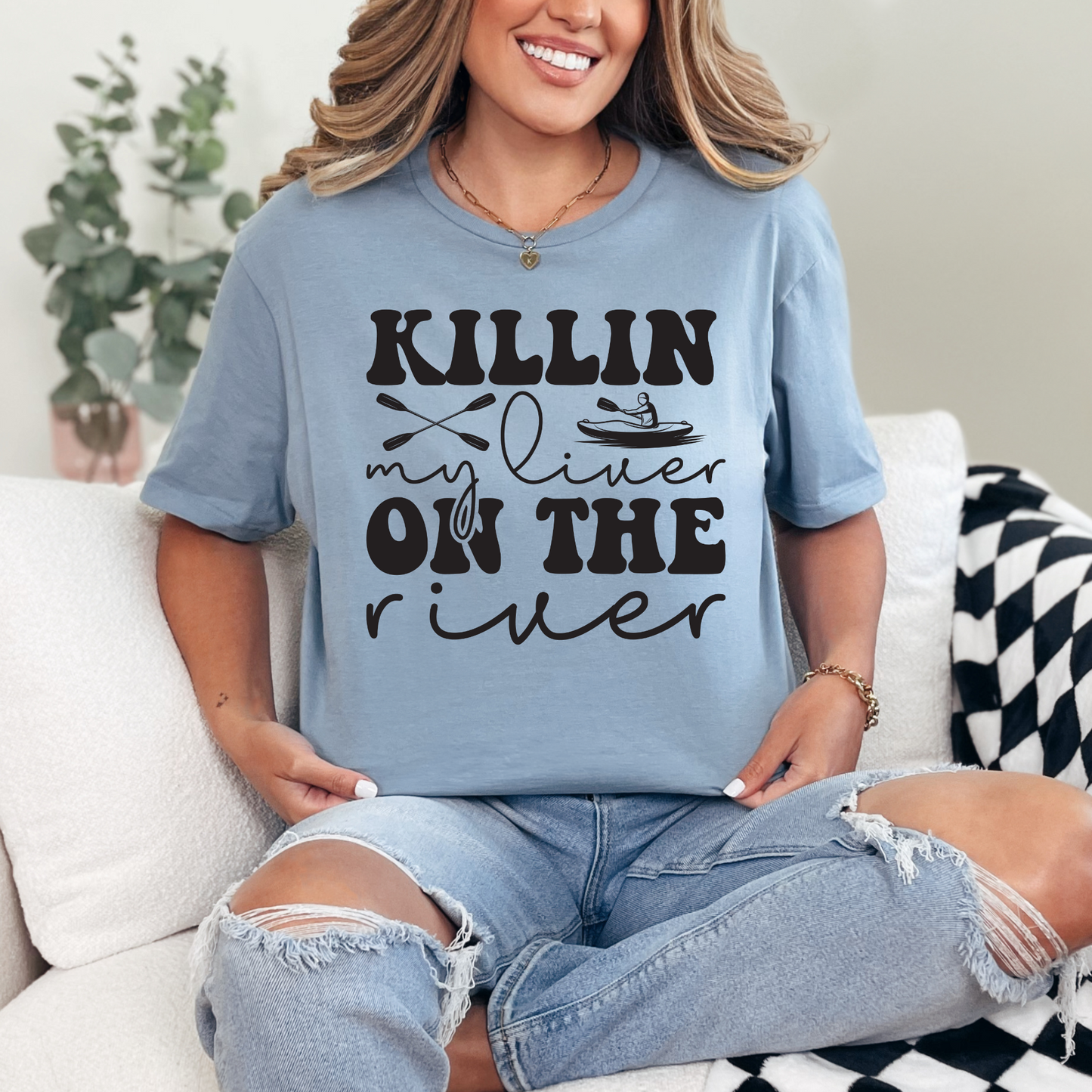 Wholesale Lagoon Whisper 9 Graphic Tee - Stone Blue Tee