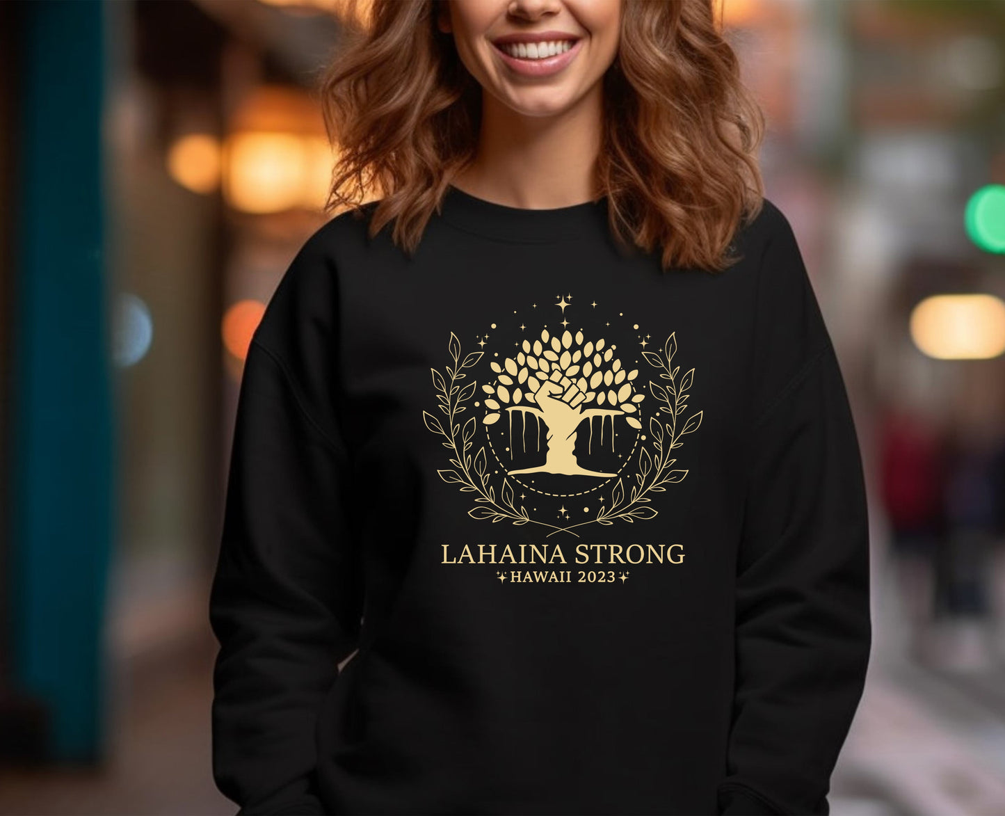 Wholesale Lahaina Strong Graphic Tee - Black Tee