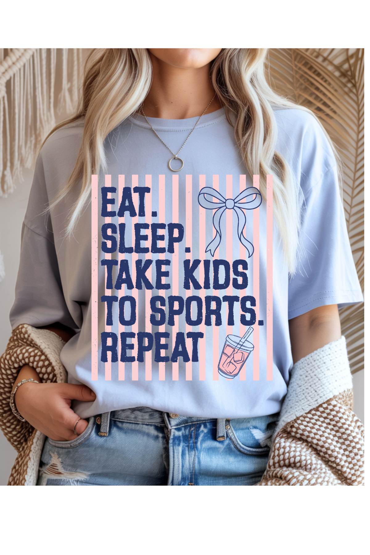 Wholesale Sunsational - Eat Sleep Sports #4 - Light Blue Gildan Tee