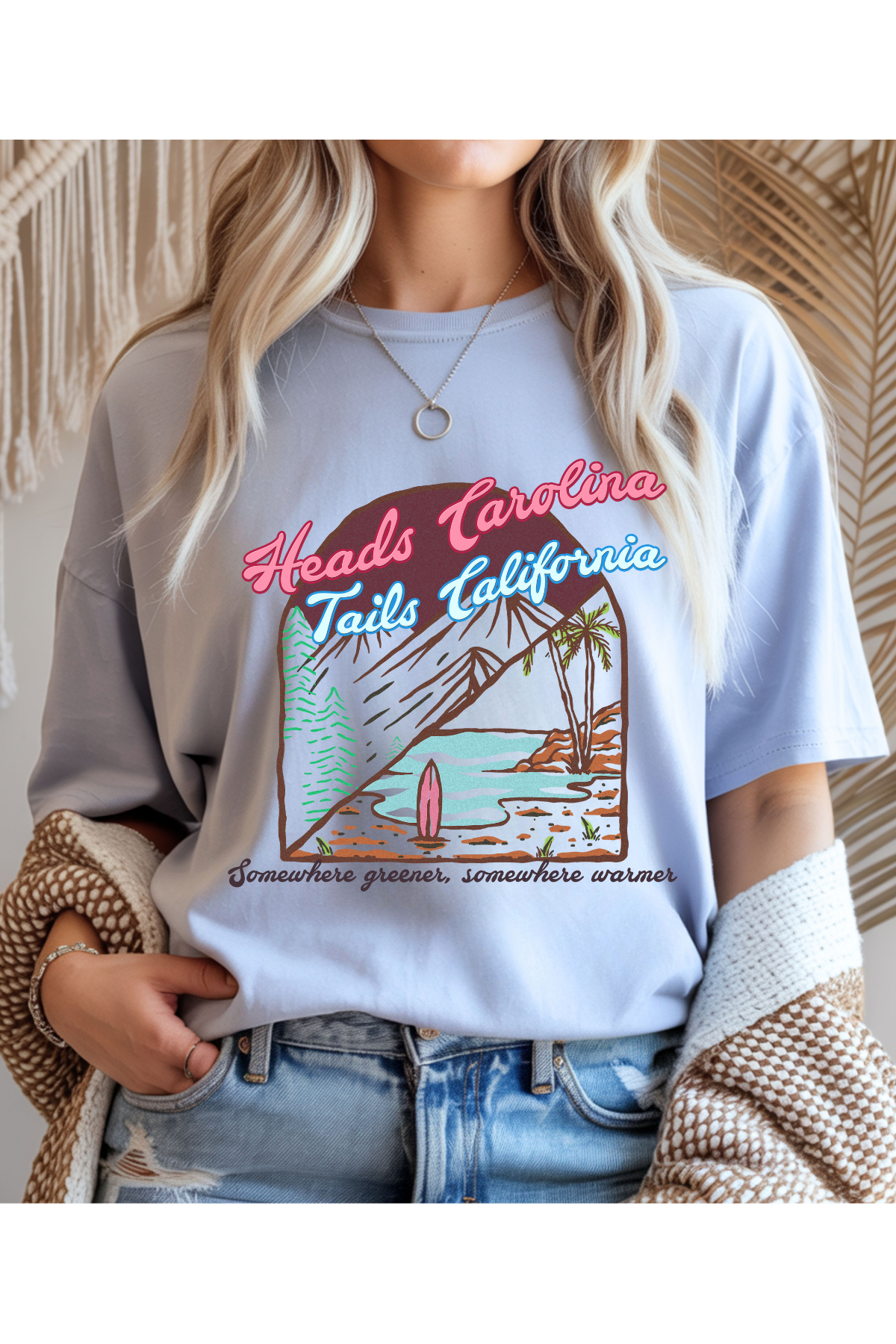 Wholesale Clouded Spring - Heads Carolina #5 - Light Blue Gildan Tee