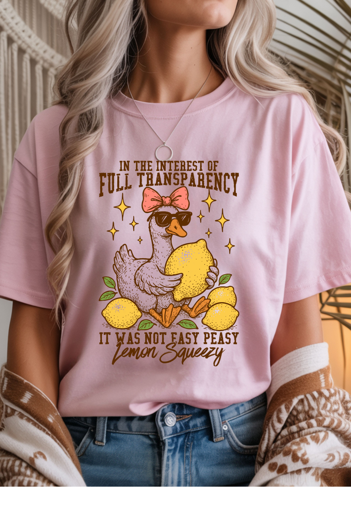 Wholesale Color Me Spring - Not Easy Peasy #4 - Light Pink Gildan Tee