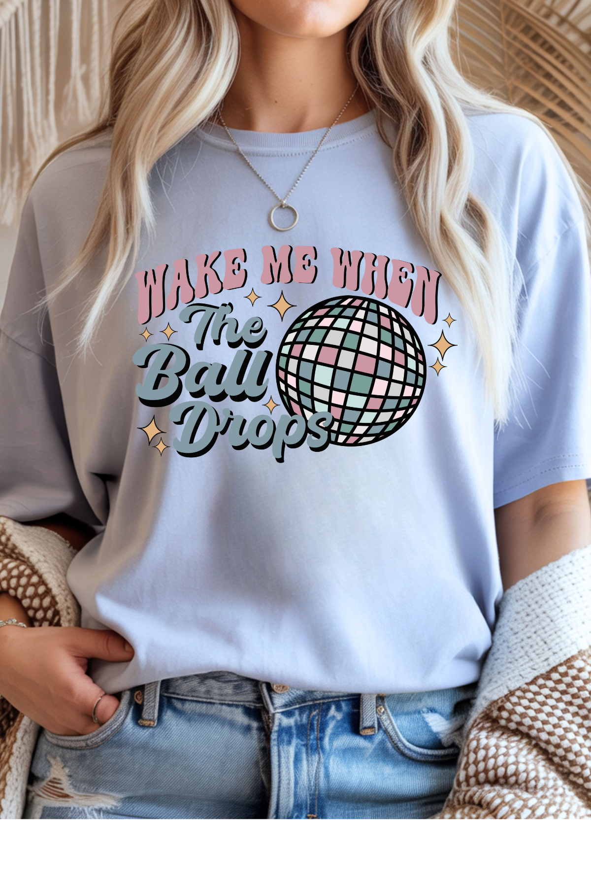 Wholesale New Year - When The Ball Drops #4 - Light Blue Gildan Tee