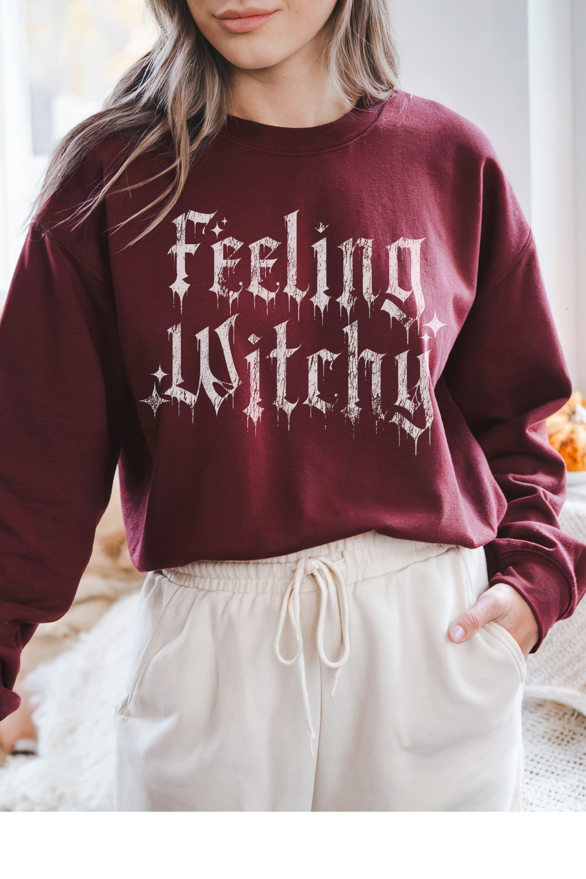 Wholesale Mulberry Nights - Feeling Witchy #8 - Maroon Gildan Sweatshirt