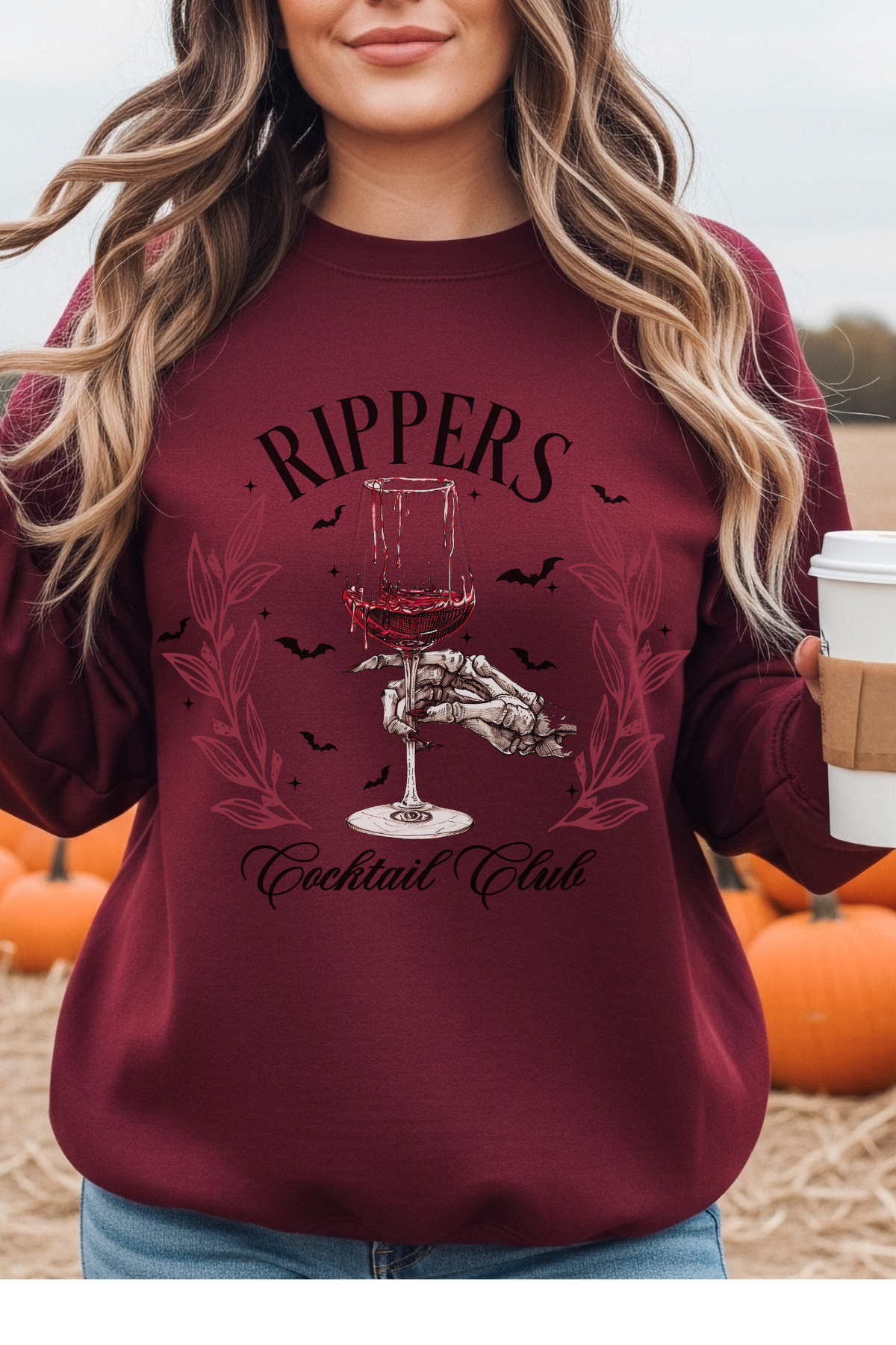 Wholesale Trick or Chic - Rippers #5 - Maroon Gildan Sweatshirt
