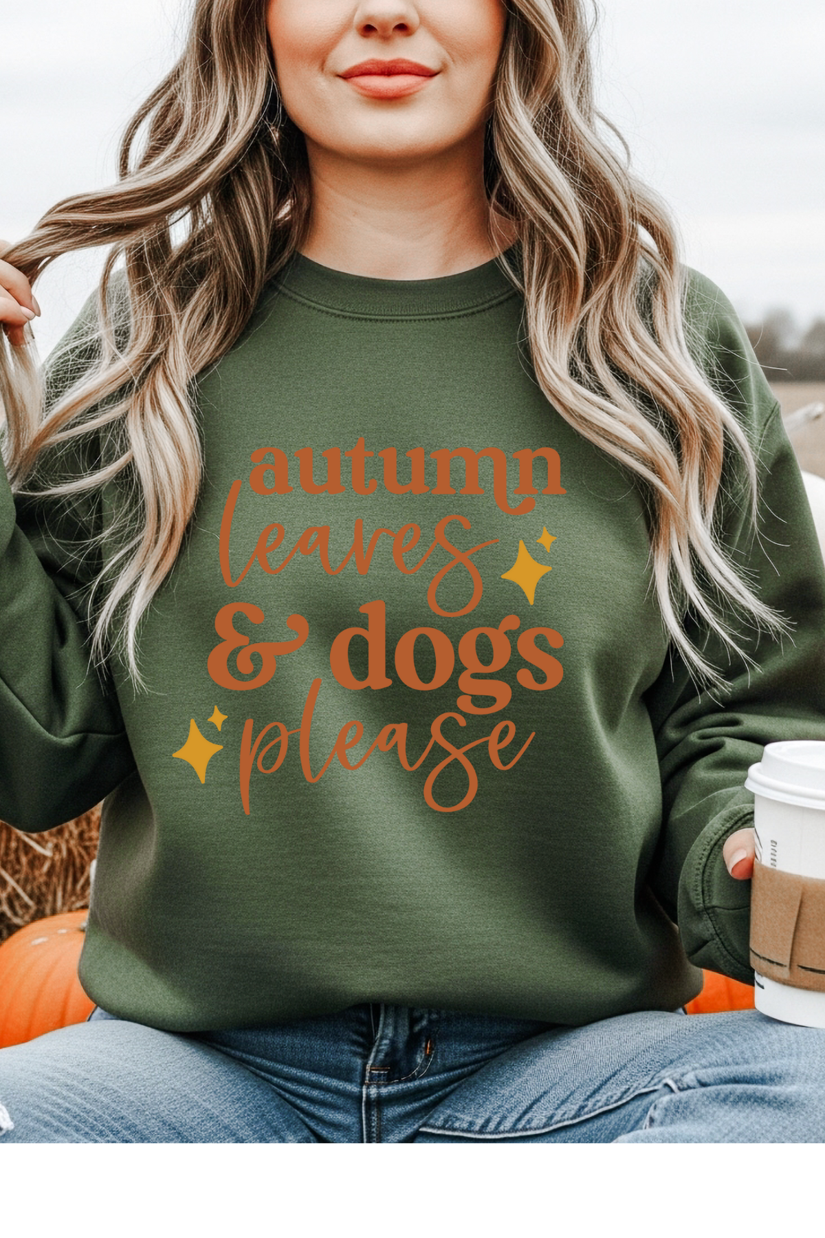 Wholesale Fifty Shades of Brown - Puppy Love #9 - Military Green Gildan Sweatshirt