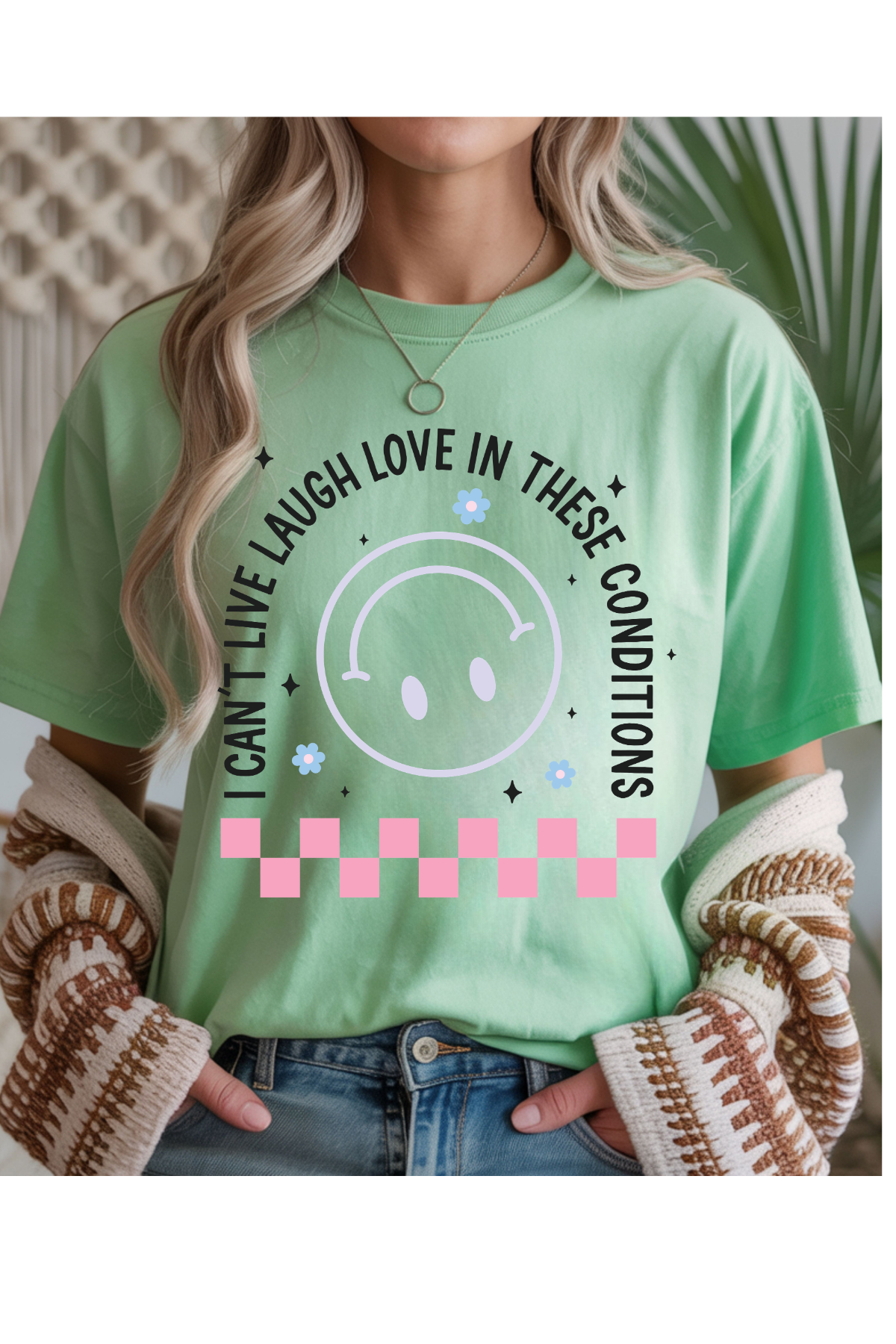 Wholesale Sunsational - Live Laugh Love #1 - Mint Gildan Tee
