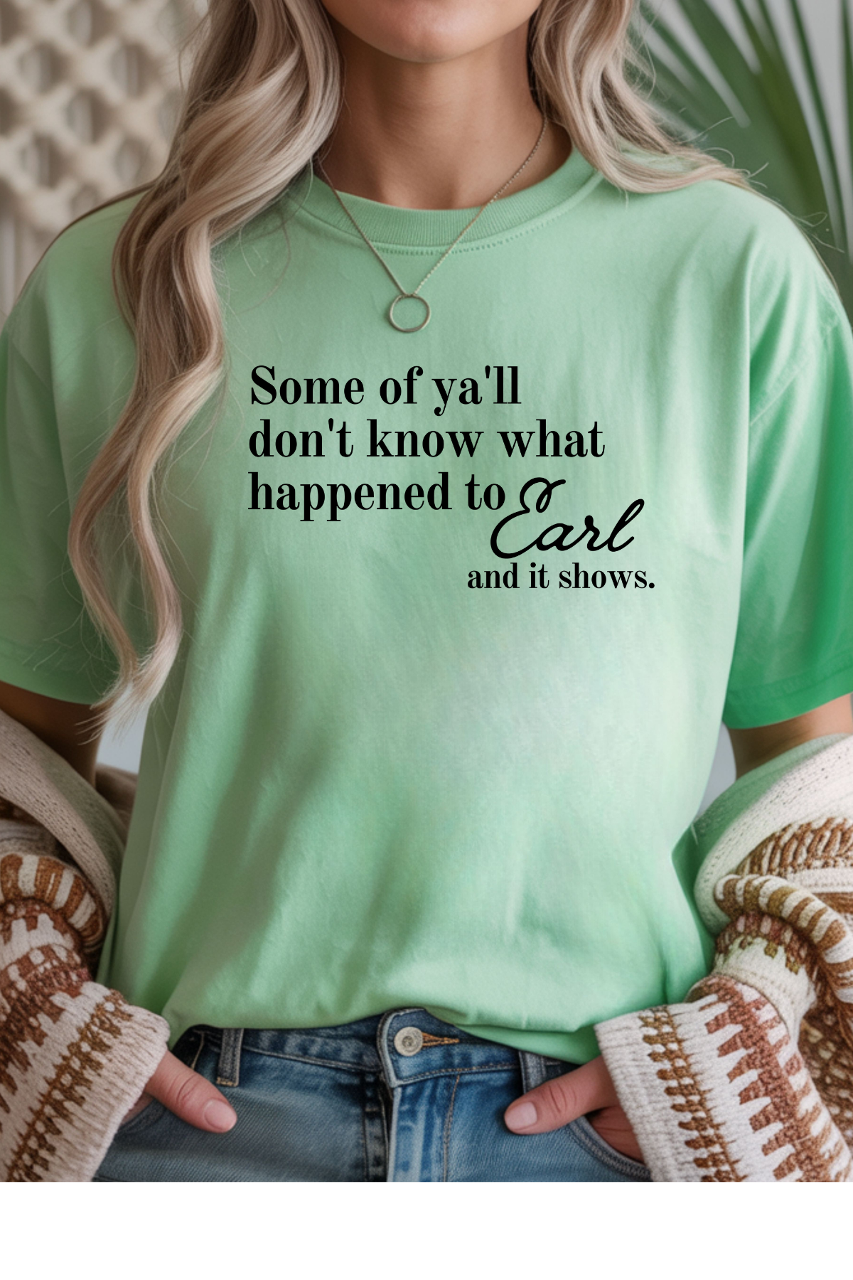 Wholesale Pink - What Happened To Earl #5 - Mint Gildan Tee