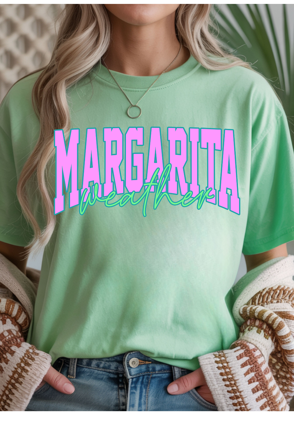 Wholesale Indigo - Margarita Weather #8 - Mint Gildan Tee