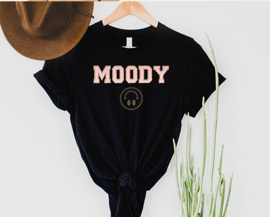 Wholesale Moody Graphic Tee - Black Tshirt