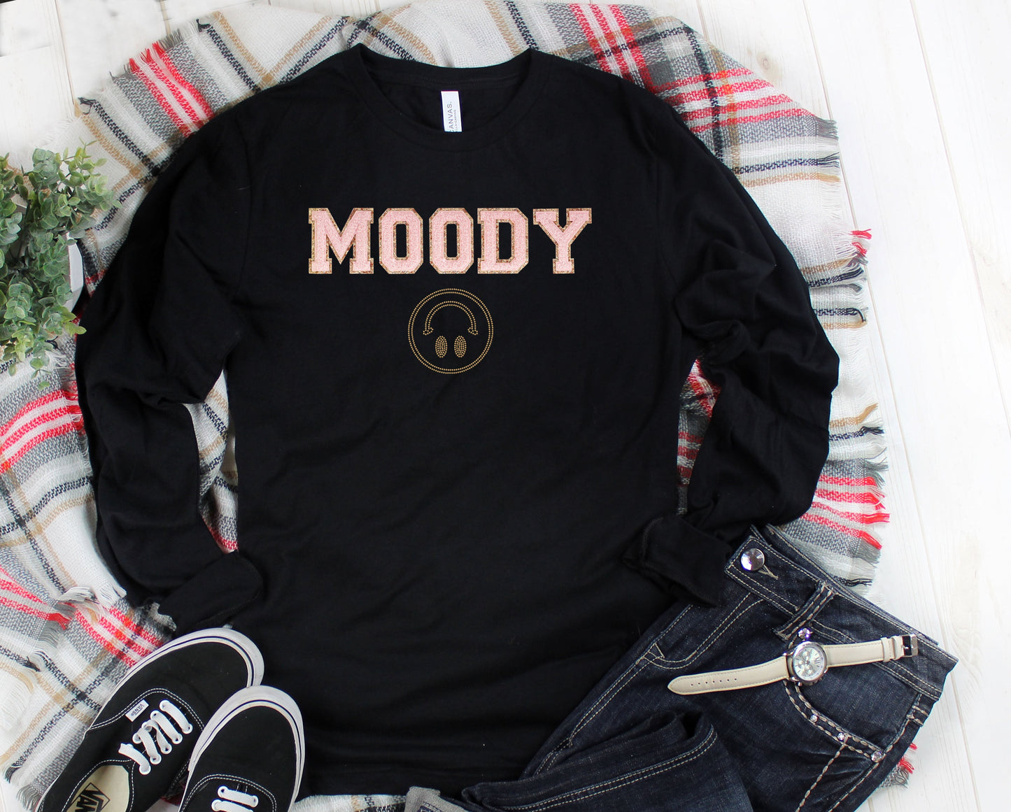 Wholesale Moody Graphic Tee - Black Sweatshirt