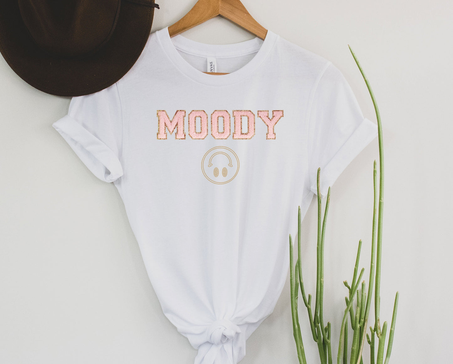 Wholesale Moody Graphic Tee - Heather Sand Tshirt