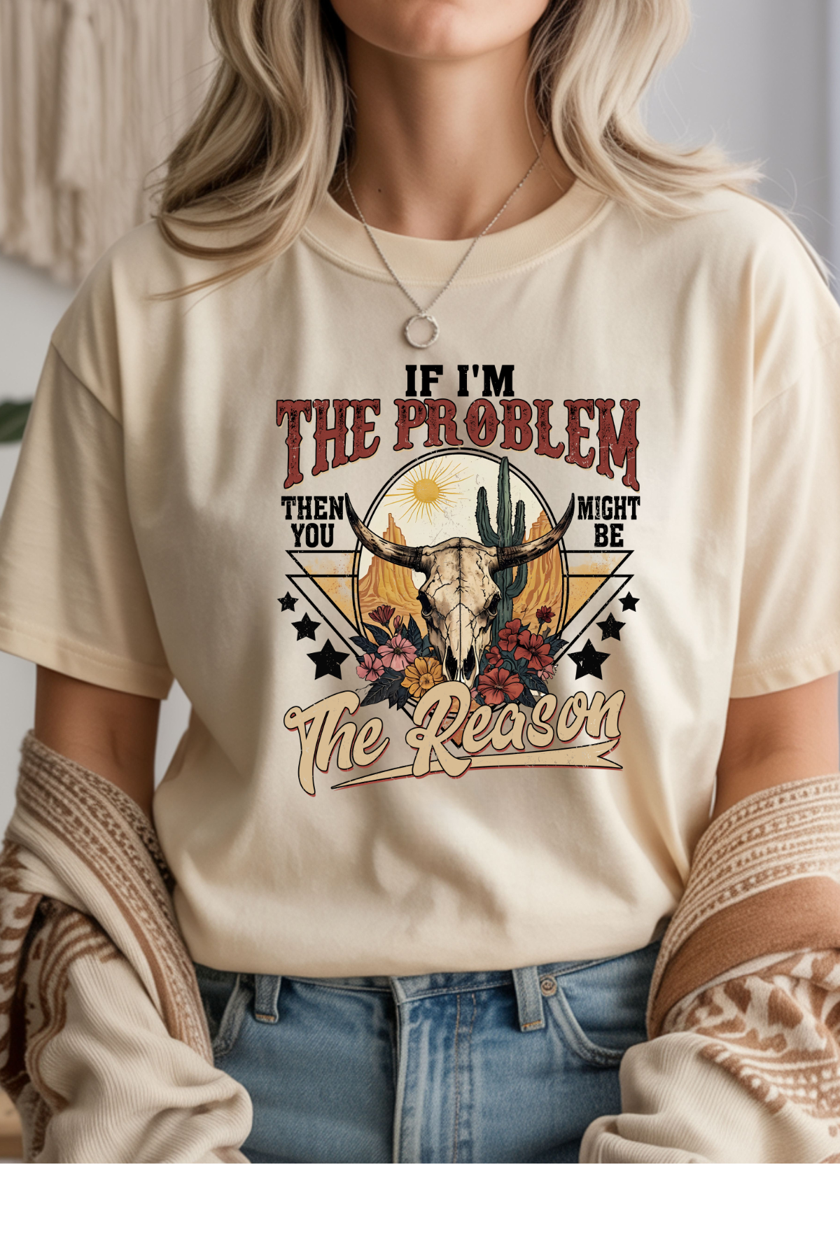 Wholesale Blush - The Problem #8 - Natural Gildan Tee