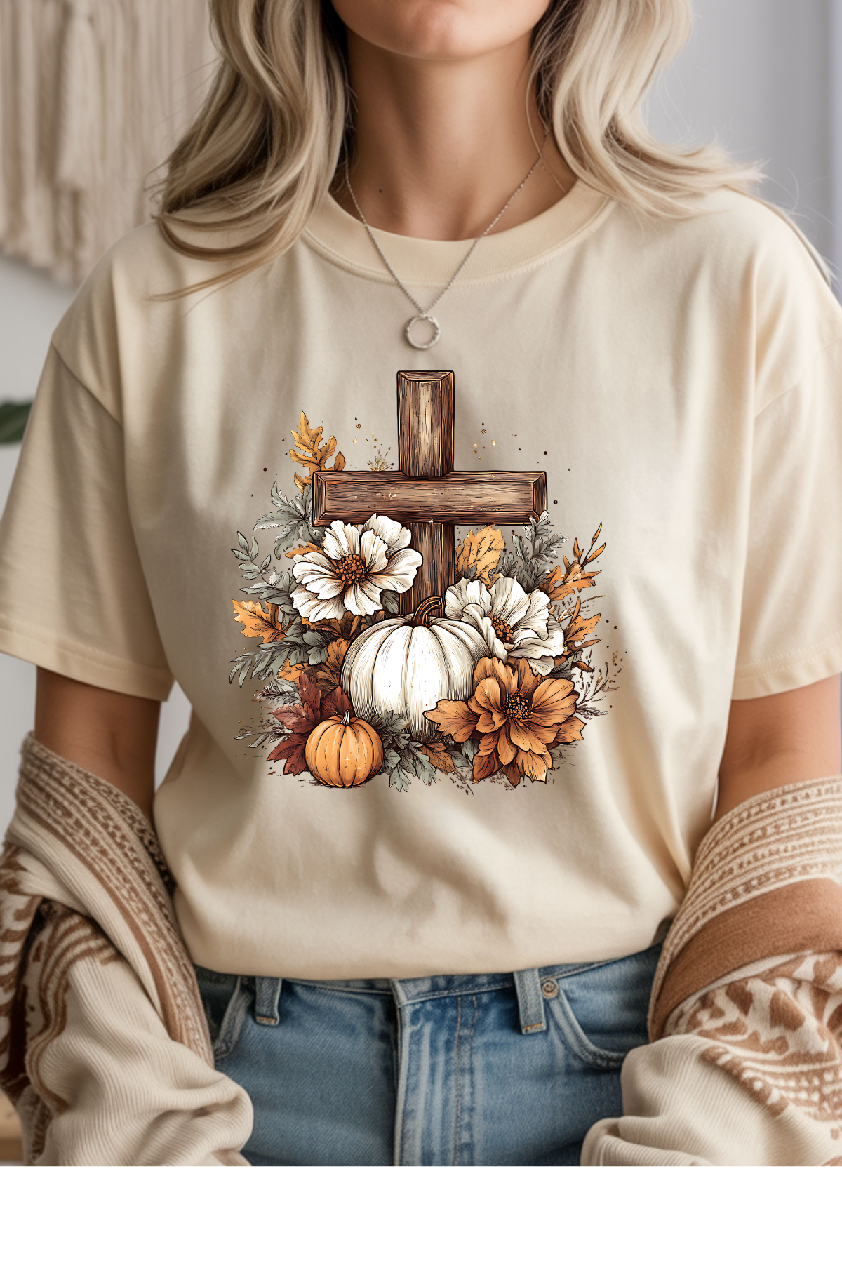 Wholesale Blue Waves - Faithful Harvest #9 - Natural Gildan Tee