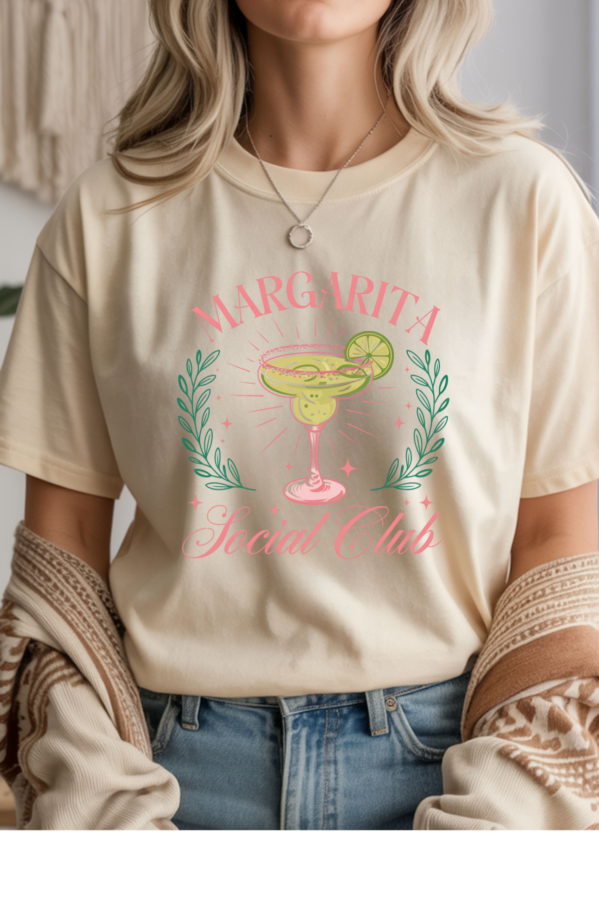 Wholesale Flower Power - Margarita Social Club #11 - Natural Gildan Tee