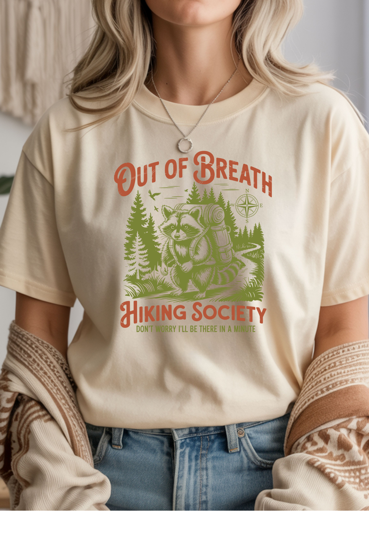 Wholesale Rooted in Spring - Out of Breath #3 - Natural Gildan Tee