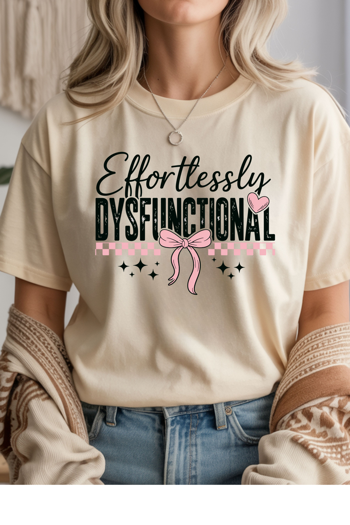 Wholesale Clouded Spring - Effortlessly Dysfunctional #3 - Natural Gildan Tee