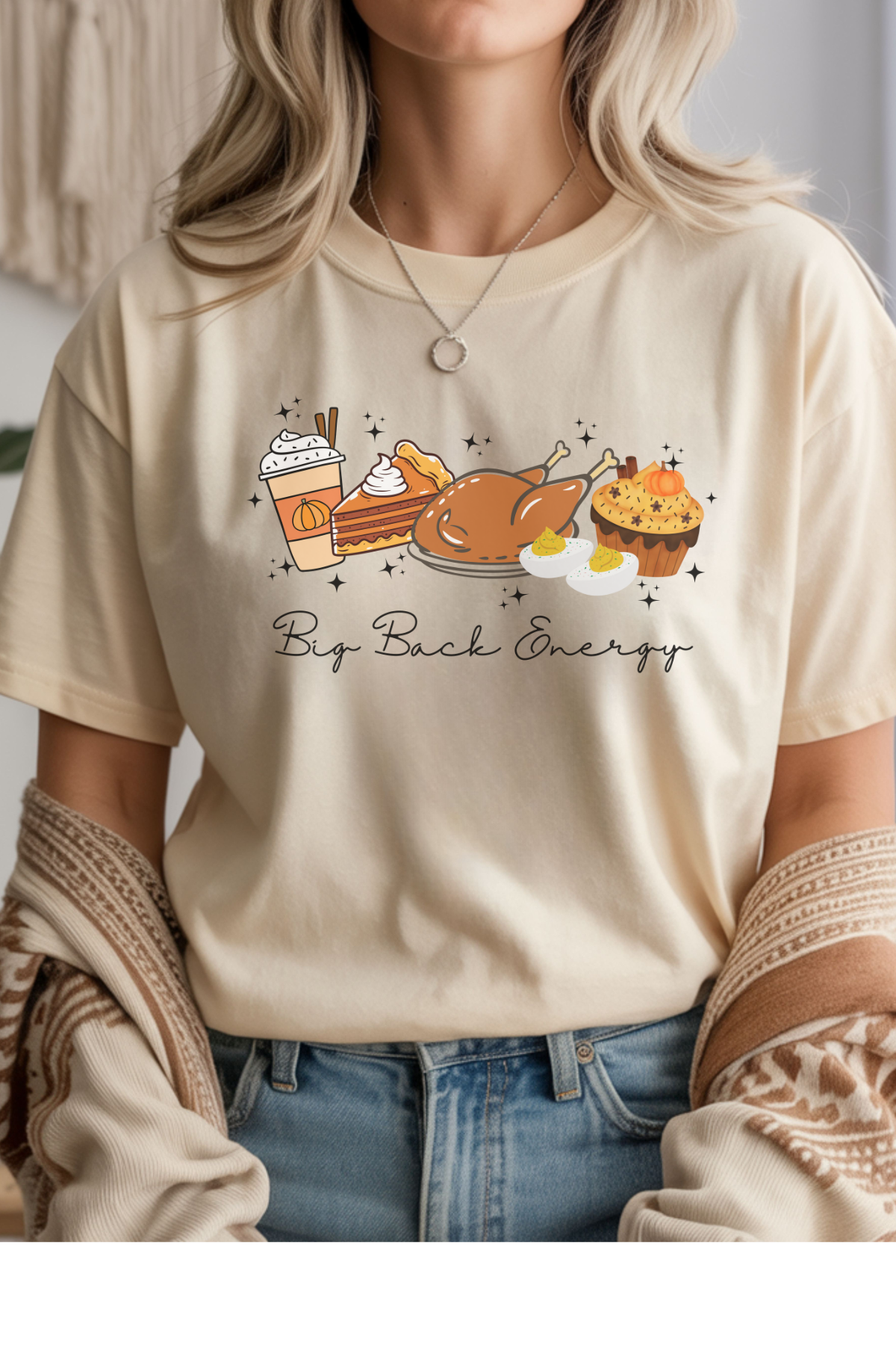 Wholesale Golden Hour - Big Back Energy #1 - Natural Gildan Tee