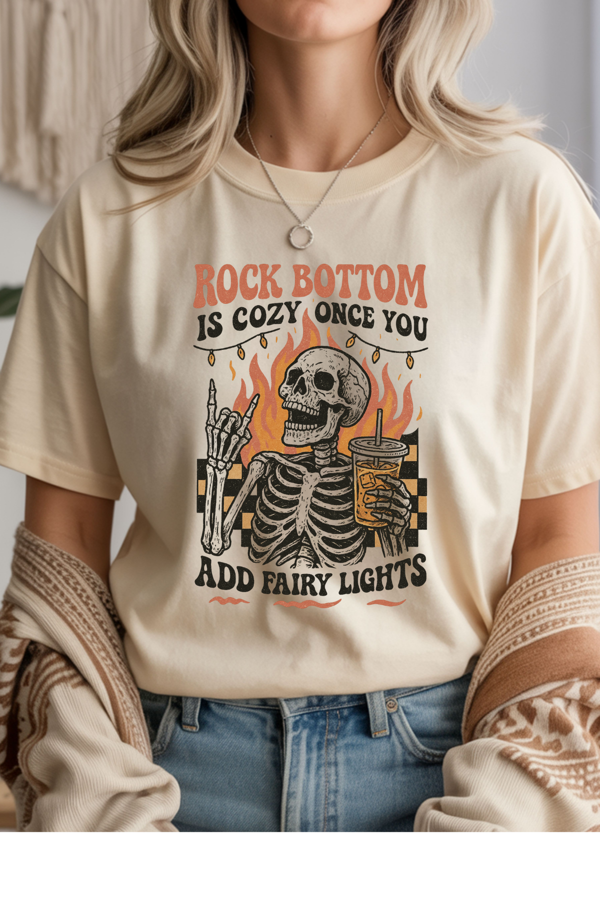 Wholesale Blush Theory - Rock Bottom #3 - Natural Gildan Tee