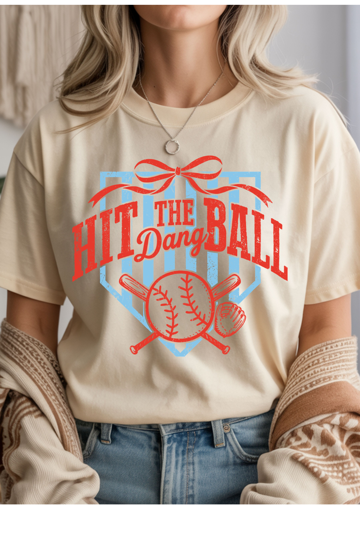 Wholesale Earth - Hit The Dang Ball #7 - Natural Gildan Tee