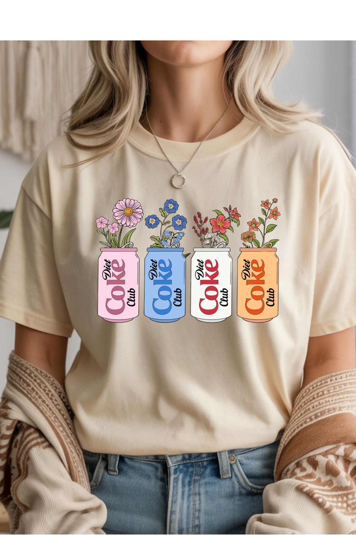 Wholesale Olive - Diet Coke Club #4 - Natural Gildan Tee