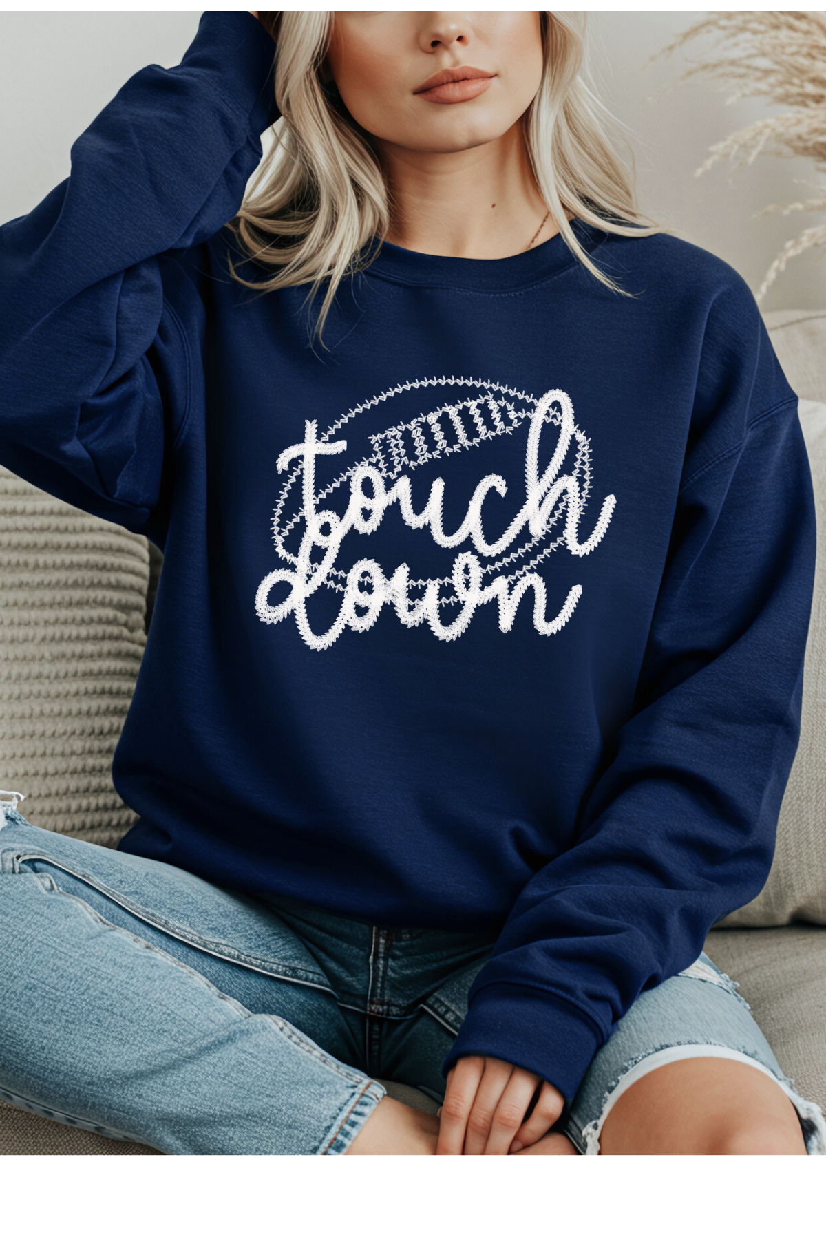Wholesale Fifty Shades of Brown - Touch Down #7 - Navy Gildan Sweatshirt