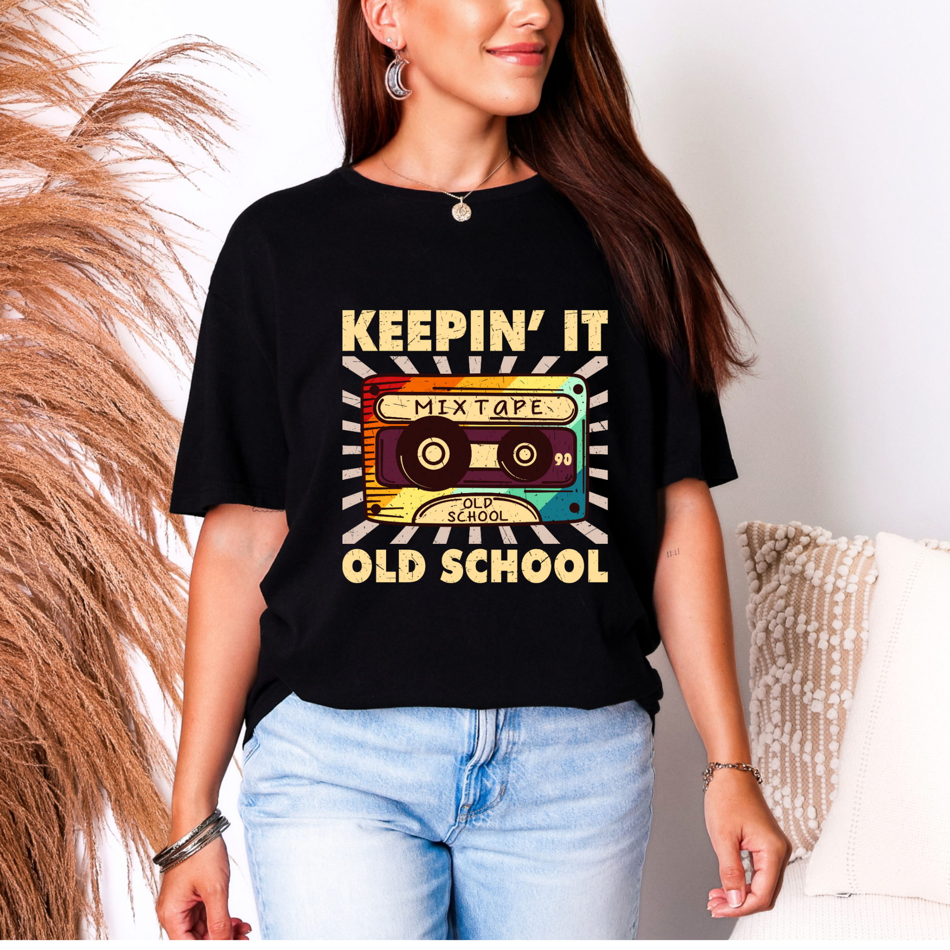 Wholesale Neon Summer Nights 2 Graphic Tee - Black Tee