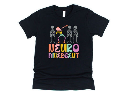 Wholesale Neuro Divergent Graphic Tee - Black Tee
