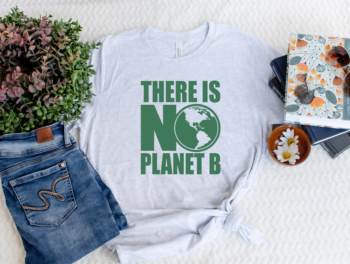 Wholesale No Planet B Graphic Tee - Grey