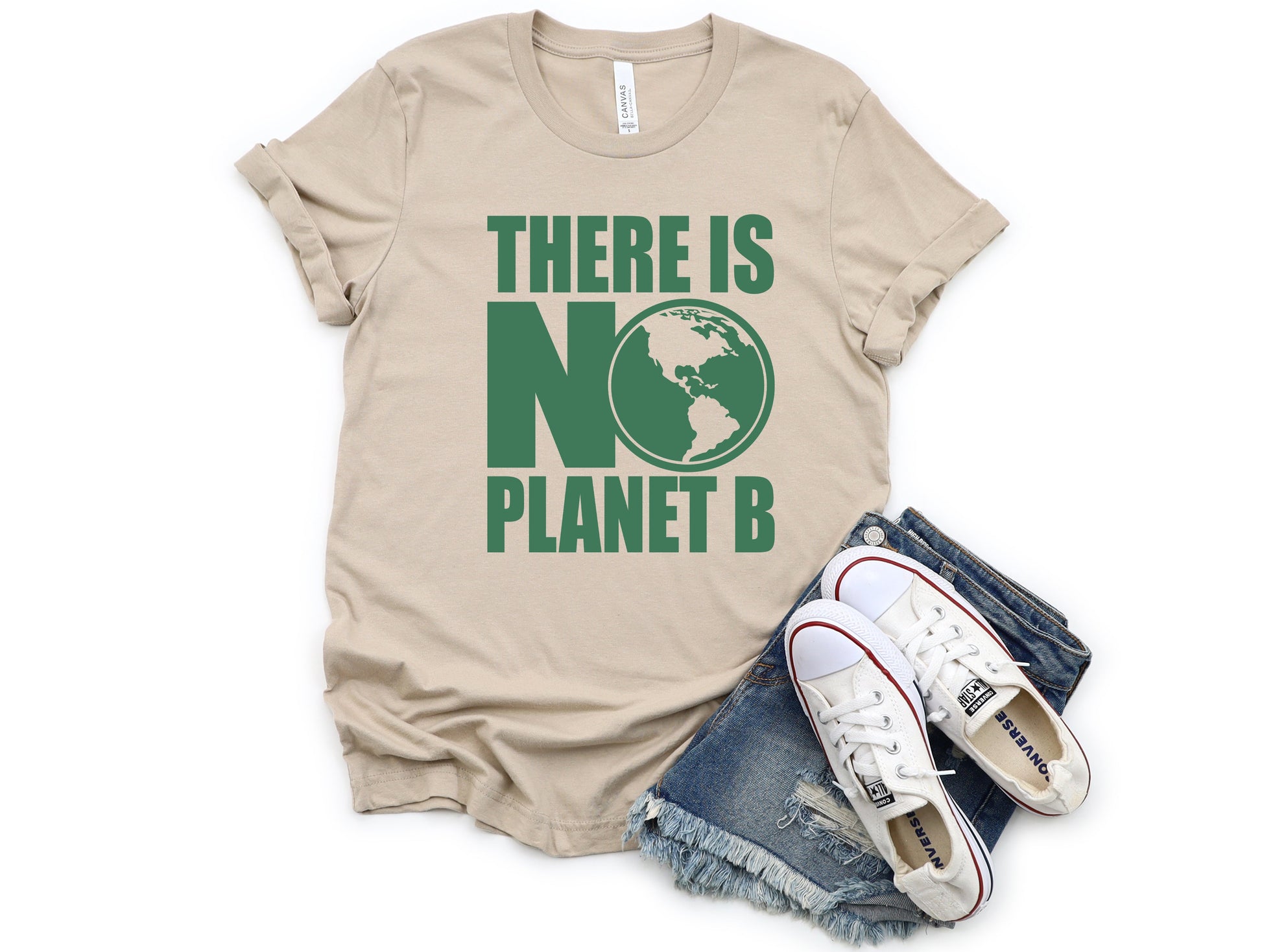 Wholesale No Planet B Graphic Tee - Tan